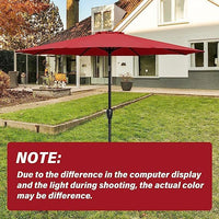 9' Patio Umbrella Replacement Canopy Outdoor Table Market Yard Umbrella Replacement Top Cover, Red Red Polyester