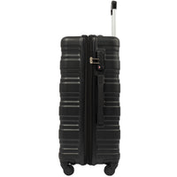 Luggage With Tsa Lock Spinner Wheels Hardside Expandable Luggage Travel Suitcase Check In Luggage Abs 24" Black Abs