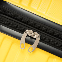 Luggage With Tsa Lock Spinner Wheels Hardside Expandable Luggage Travel Suitcase Check In Luggage Abs 28" Yellow Abs