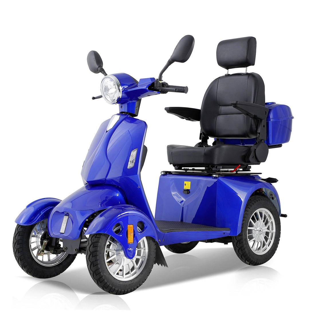 Fastest Mobility Scooter With Four Wheels For Adults & Seniors, Blue 800W Black Abs Pc