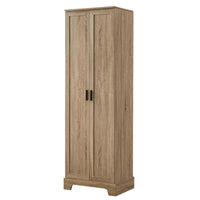 Storage Cabinet With Two Doors For Bathroom, Office, Adjustable Shelf, Mdf Board, Brown Brown Mdf