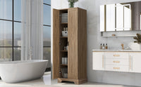 Storage Cabinet With Two Doors For Bathroom, Office, Adjustable Shelf, Mdf Board, Brown Brown Mdf