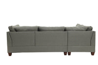 3 Pc Sectional In Gray Gray Fabric