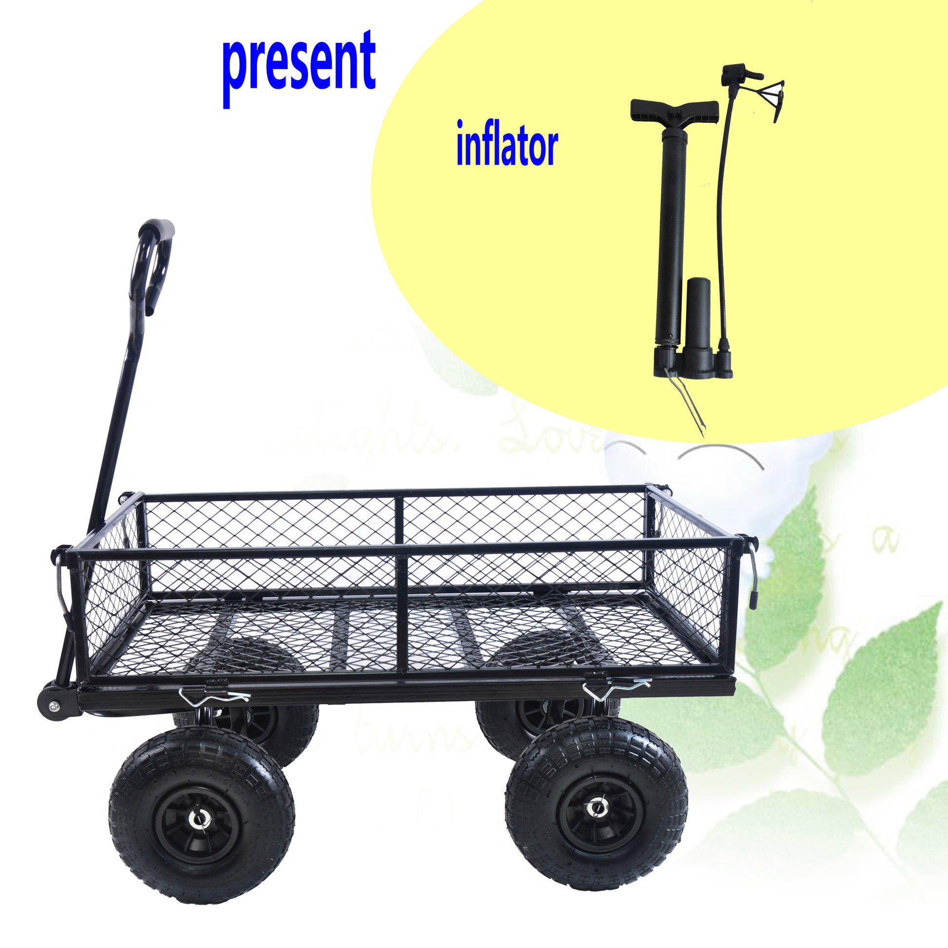Wagon Cart Garden Cart Trucks Make It Easier To Transport Firewood Tc1840Bkg Black Metal