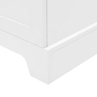 Storage Cabinet With Two Doors For Bathroom, Office, Adjustable Shelf, Mdf Board, White White Mdf