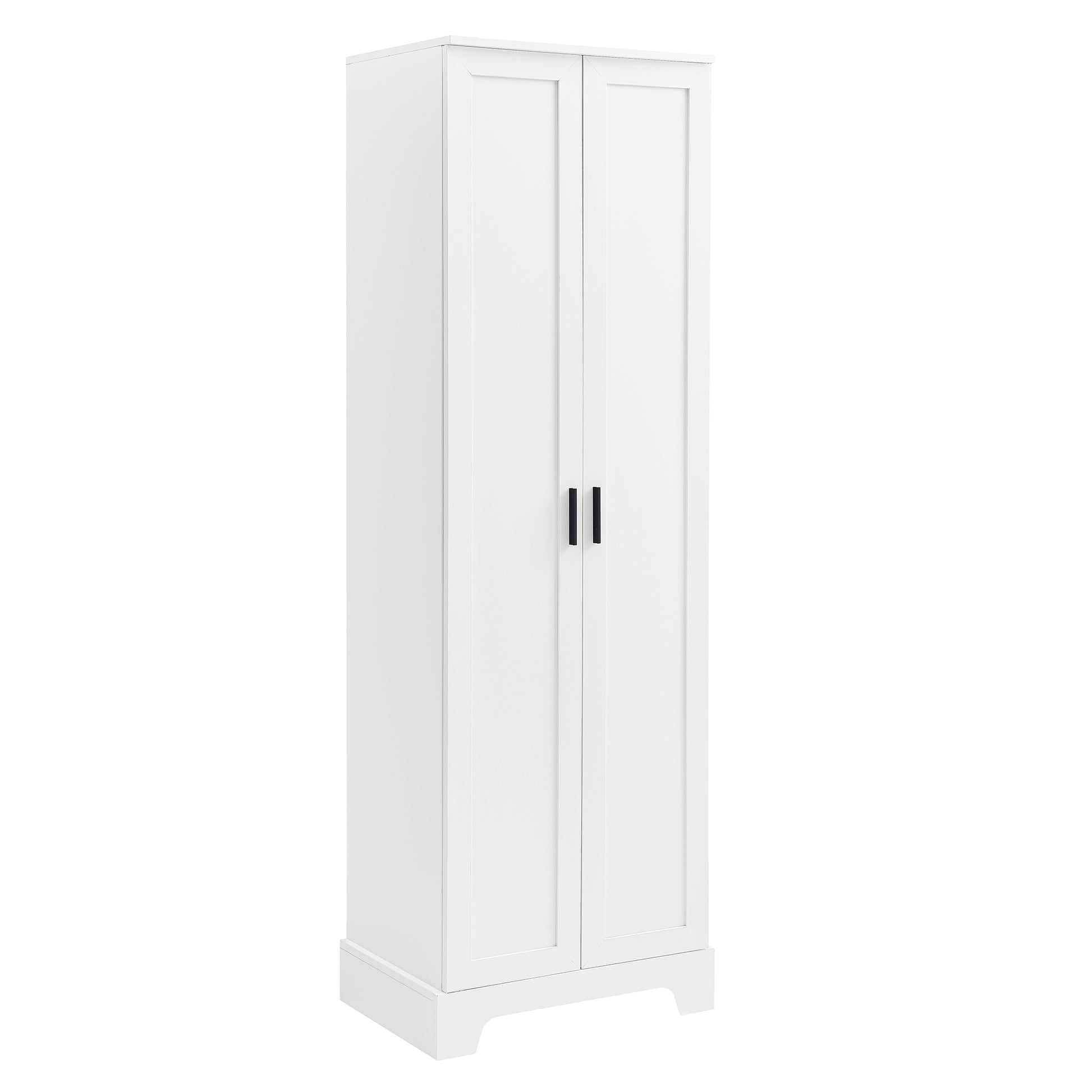 Storage Cabinet With Two Doors For Bathroom, Office, Adjustable Shelf, Mdf Board, White White Mdf