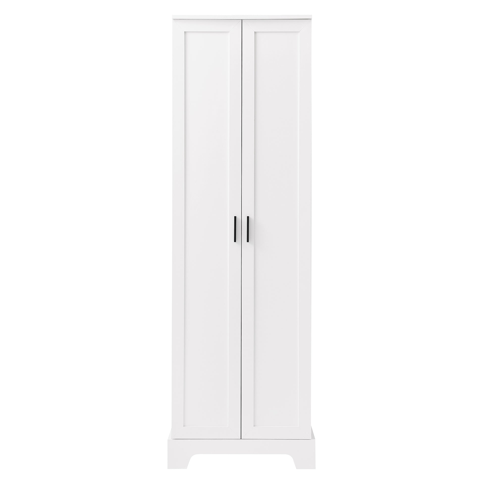 Storage Cabinet With Two Doors For Bathroom, Office, Adjustable Shelf, Mdf Board, White White Mdf