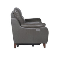 Trento Pwr Pwr Recliner Charcoa Charcoal Grey Foam Leather