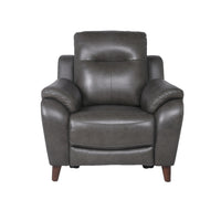 Trento Pwr Pwr Recliner Charcoa Charcoal Grey Foam Leather