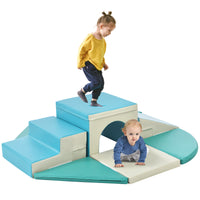 Soft Climb And Crawl Foam Playset 9 In 1Safe Soft Foam Nugget Block For Infants, Preschools, Toddlers, Kids Crawling And Climbing Indoor Active Play Structure Colorful Foam