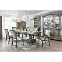 Glorious Classic Traditional Dining Chairs Gray Color Solid Woodcushion Seat Set Of 2Pc Arm Chairs Turned Legs Kitchen Dining Room Gray Gray Dining Room Traditional Arm Chair Solid Back Solid Wood