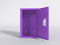 24" H Locker Storage Cabinet, Metal Locker Storage Cabinet With 1 Doors, Small Metal Locker,Lockable Storage Cabinet,For Employees,Office,Kids Locker Assembly Required Elegant Purple Purple Steel