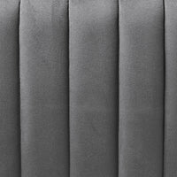 Channel Tufted Swivel Armchair Gray Polyester