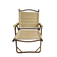 Comfy Foldable And Portable Chair With Armrests Aluminium Frame, Travel Kermit Chair Easy To Fold And Carry,Set Of 4 Natural Aluminium