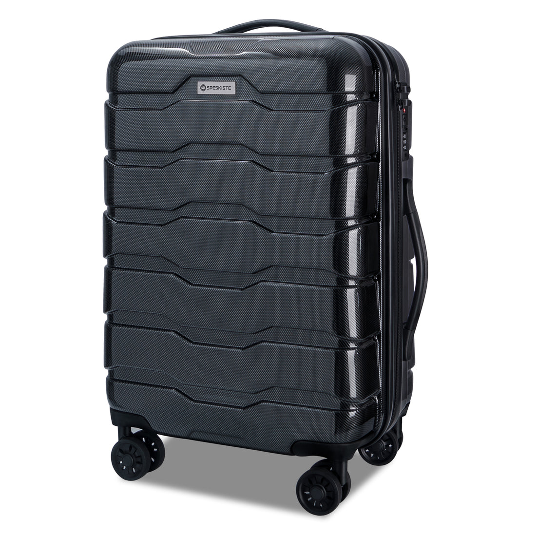 Luggage 3 Piece Sets With Spinner Wheels Abs Pc Lightweight Tsa Lock 20' 24' 28' , Black Black Abs Pc