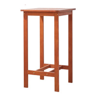 Emilio Reddish Brown Tropical Wood Bar Table Natural Wood Wood Eucalyptus