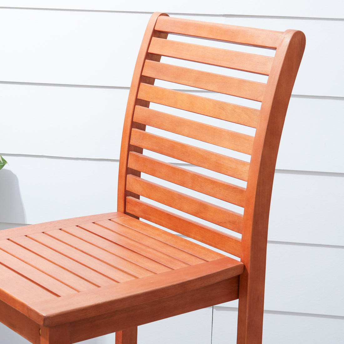 Emilio Reddish Brown Tropical Wood Bar Chair Natural Wood Wood Eucalyptus