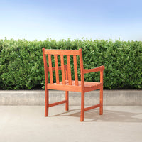 Aina Tropical Reddish Brown Wood Patio Armchair Natural Wood Wood Eucalyptus