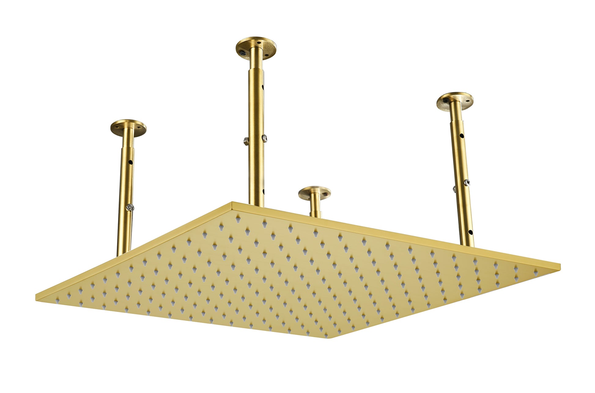 20"X20" Shower Head Stainless Steel Bathroom Showerhead Ceiling Mount Without Led Gold Stainless Steel