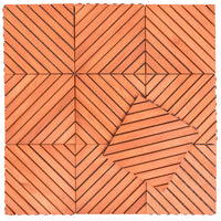 Dashiell 12 Diagonal Slat Eucalyptus Interlocking Deck Tile Set Of 10 Tiles Natural Wood Wood Eucalyptus