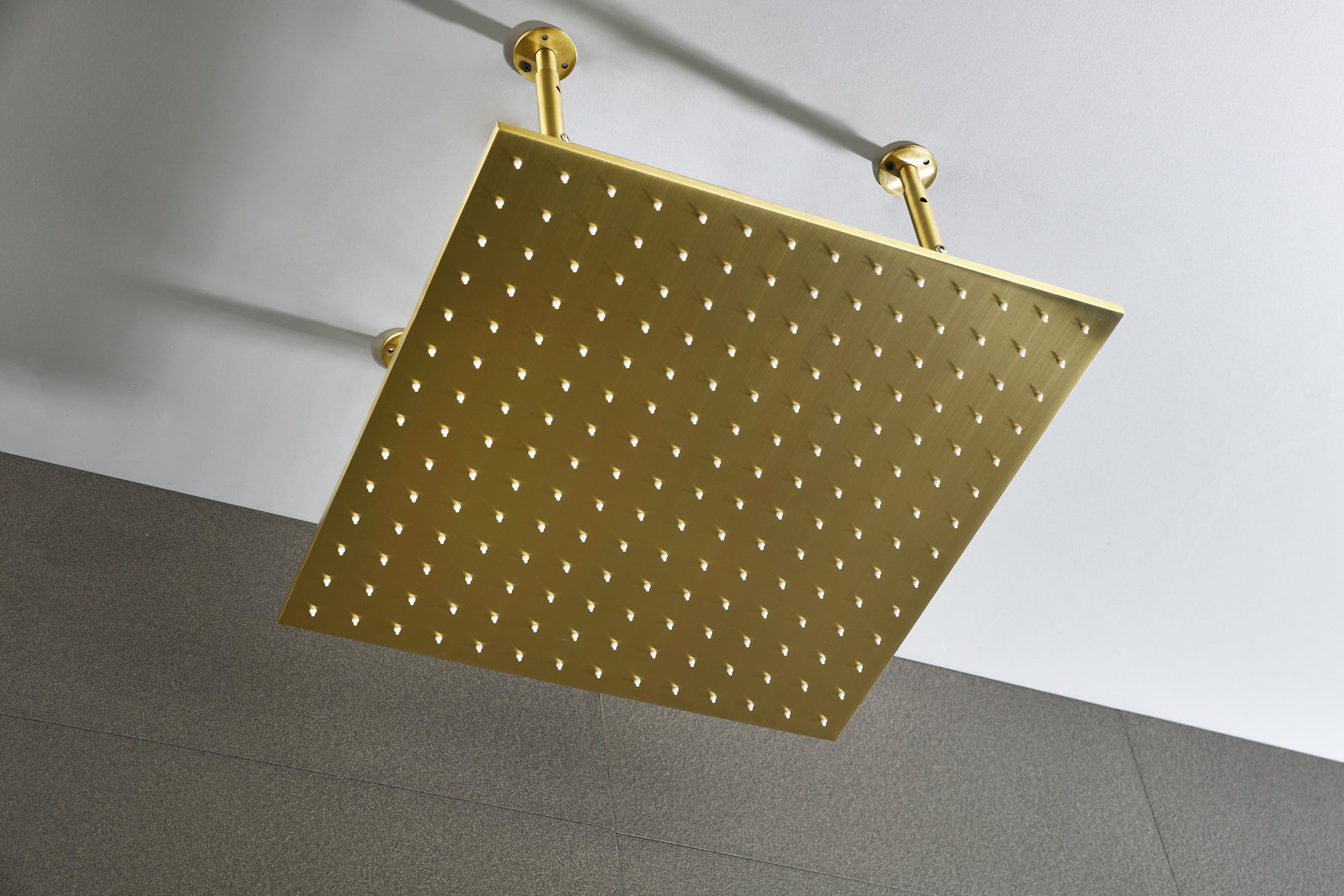 20"X20" Shower Head Stainless Steel Bathroom Showerhead Ceiling Mount Without Led Gold Stainless Steel