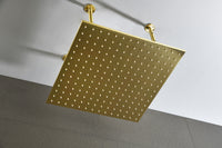 20"X20" Shower Head Stainless Steel Bathroom Showerhead Ceiling Mount Without Led Gold Stainless Steel