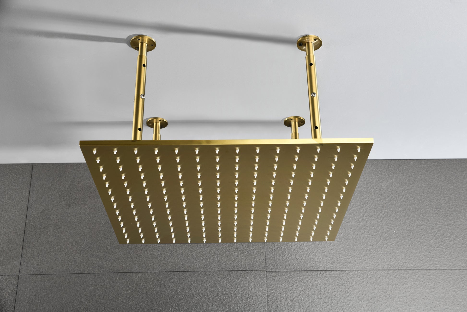 20"X20" Shower Head Stainless Steel Bathroom Showerhead Ceiling Mount Without Led Gold Stainless Steel