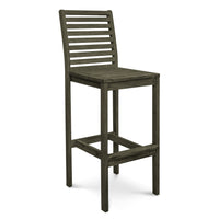 Emilio Grey Washed Farmhouse Wood Bar Chair Gray Wash Wood Acacia Wood