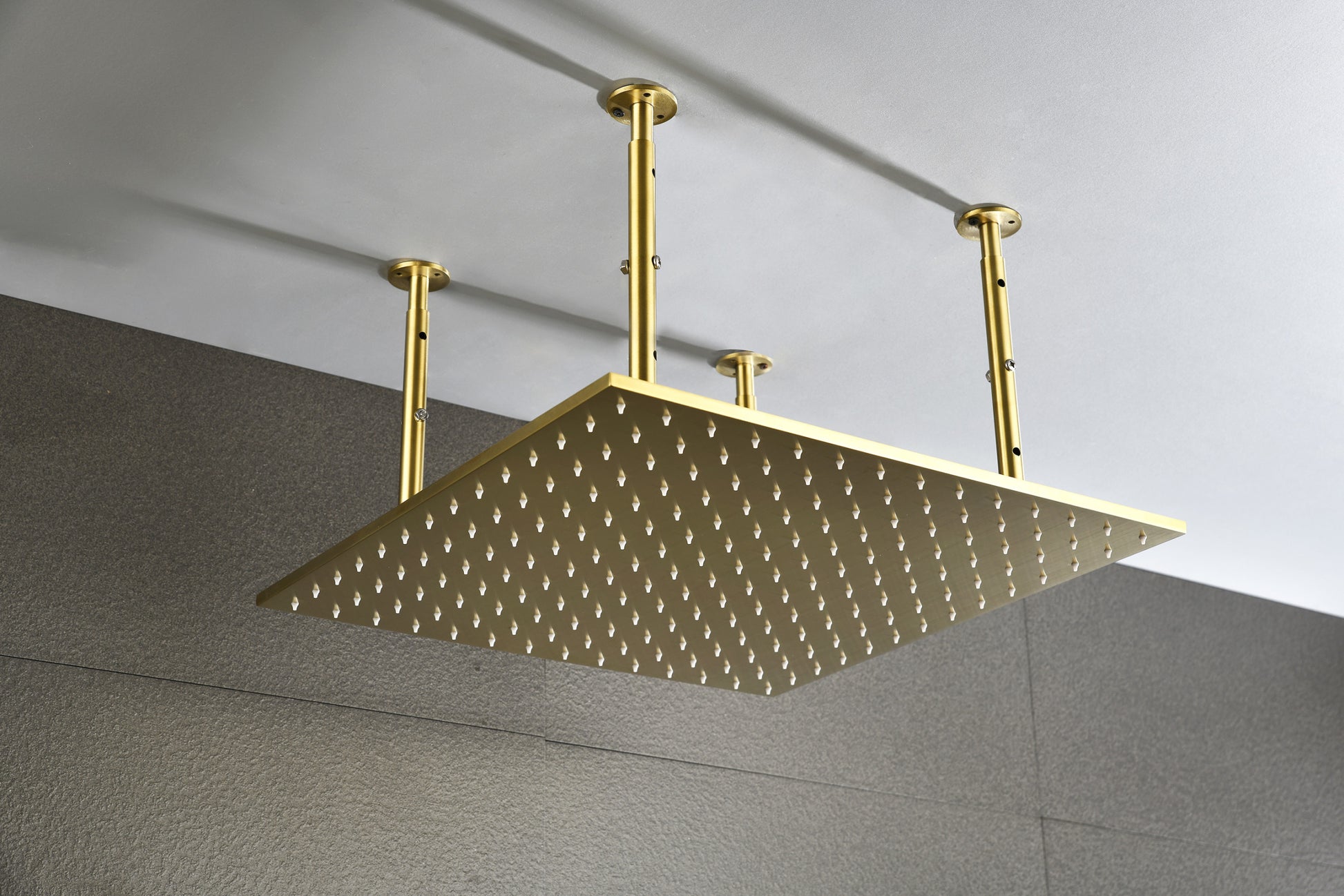 20"X20" Shower Head Stainless Steel Bathroom Showerhead Ceiling Mount Without Led Gold Stainless Steel