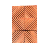 Dashiell 12 Diagonal Slat Eucalyptus Interlocking Deck Tile Set Of 10 Tiles Natural Wood Wood Eucalyptus