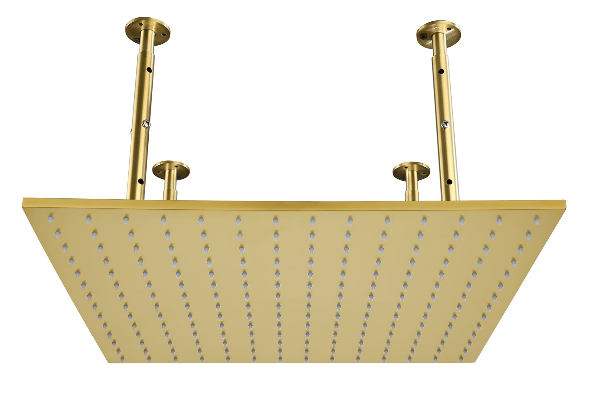 20"X20" Shower Head Stainless Steel Bathroom Showerhead Ceiling Mount Without Led Gold Stainless Steel