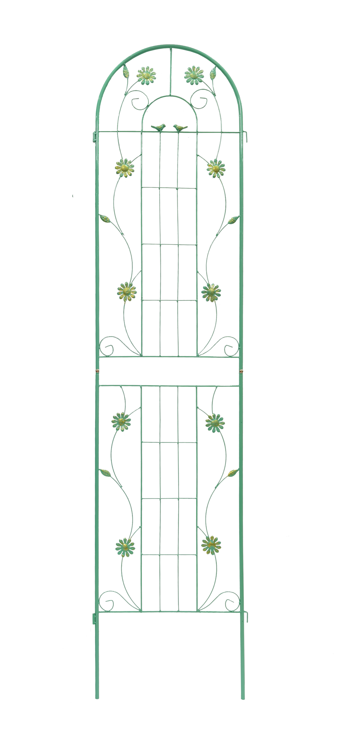 2 Pack Metal Garden Trellis 86.7" X 19.7" Rustproof Trellis For Climbing Plants Outdoor Flower Support Green Green Iron