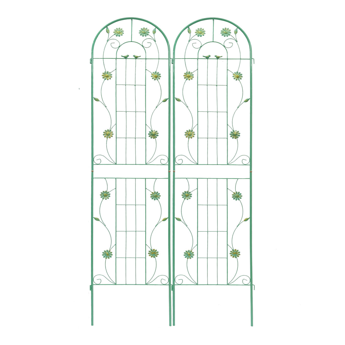 4 Pack Metal Garden Trellis 86.7" X 19.7" Rustproof Trellis For Climbing Plants Outdoor Flower Support Green Green Garden & Outdoor Iron