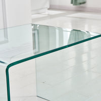 Tempered Trasparent Glass End Table Small Sofa Table Transparent Glass