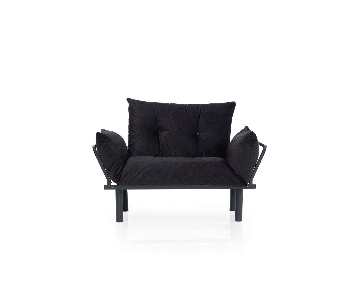 Sona Futon Beautiful Seat Black Metal Metal