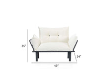 Sona Futon Beautiful Seat Cream Metal Metal