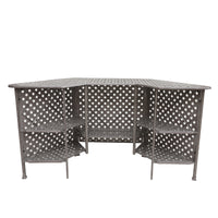 Cast Alumnim Weave Pattern Party Bar Table A Grey Aluminium