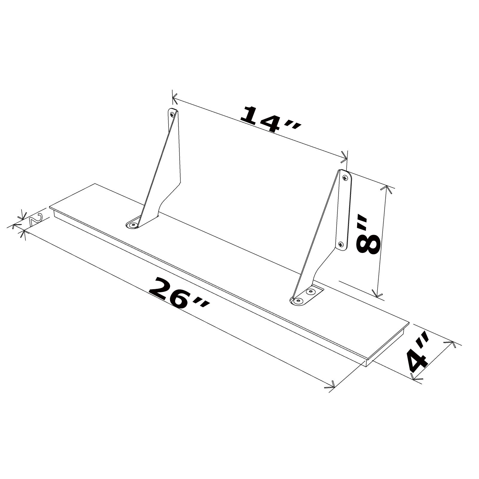 Air Wall Shelf Yellow Wood