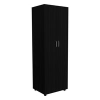 3 Piece Bedroom Set, London Armoire 2 Omaha Nightstands, Black Full Black 3 Piece Set Particle Board Particle Board