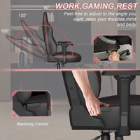 Bestoffice Pc Gaming Chair Ergonomic Office Chair Desk Chair With Lumbar Support Flip Up Arms Headrest Pu Leather Executive High Back Computer Chair For Adults Women Men Pu Black Black Metal Pu