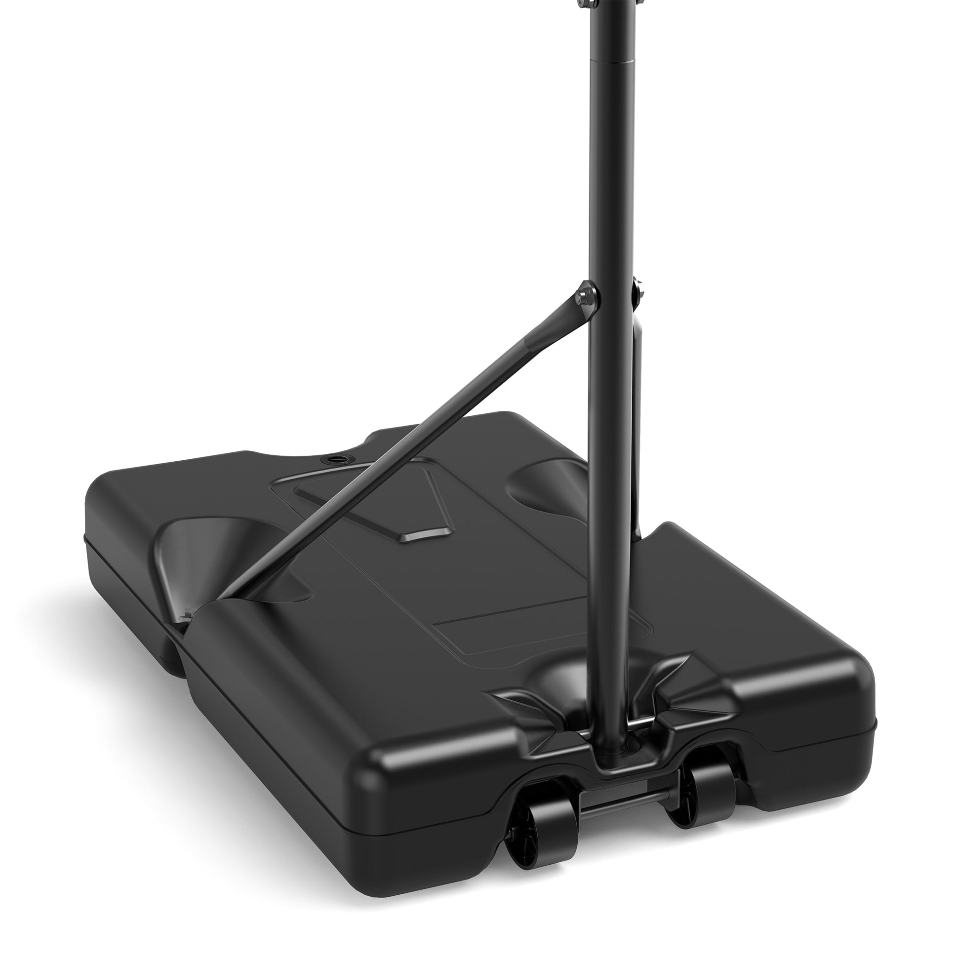 Basketball Hoop System Stand With 30In Backboard, Height Adjustable 60Inch 78Inch For Indoor Outdoor, Fillable Base With Wheels For Kids, Youth Black Steel