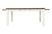 Classic Dining Room Furniture Rectangular Dining Table 1Pc Dining Table Only White Rubberwood Walnut Acacia Veneer Table Top W Pull Out Drawers White Walnut White Dining Room Classic,Contemporary,Modern,Transitional Rubberwood Rectangular Kitchen &