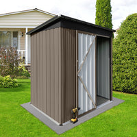 Metal Garden Sheds 5Ft 4Ft Outdoor Brown Black Green Metal