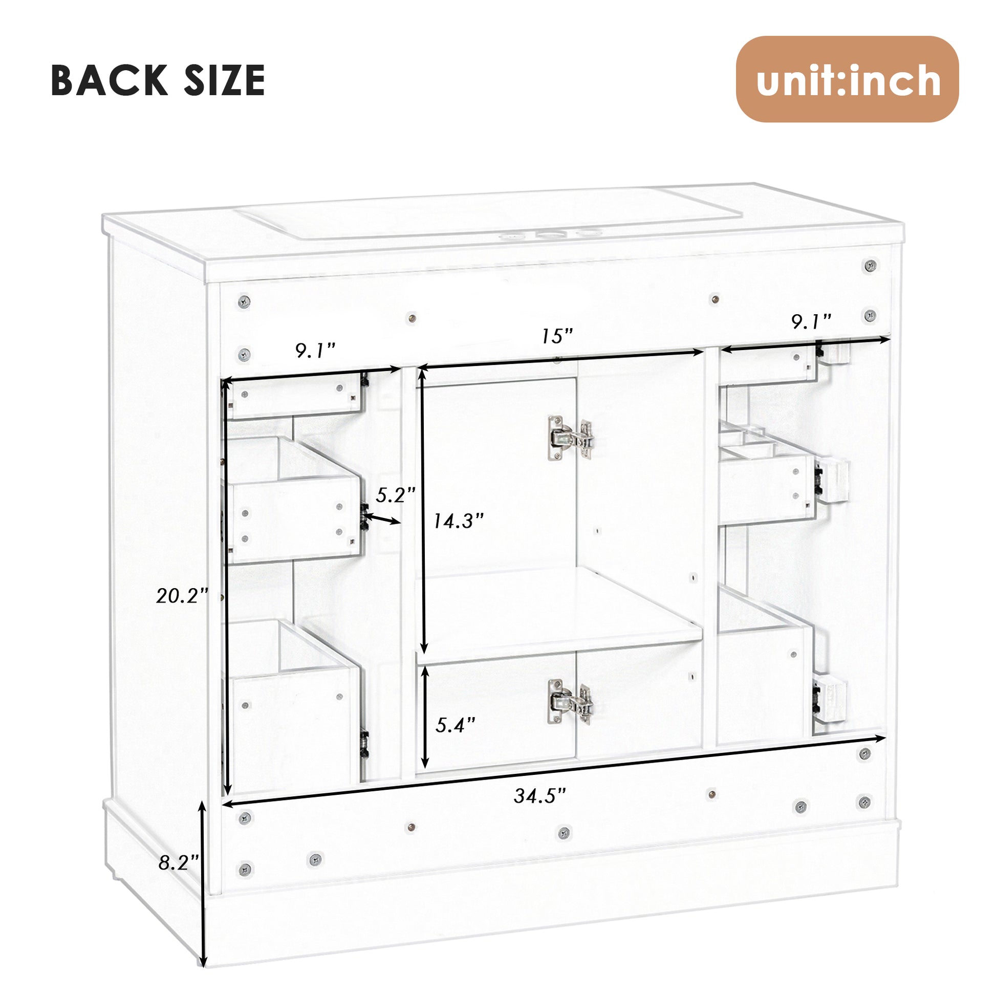 36" Bathroom Vanity With Sink Combo, One Cabinet And Six Drawers, Solid Wood And Mdf Board, Green Old Sku:Sy999404Aag Green Solid Wood Mdf