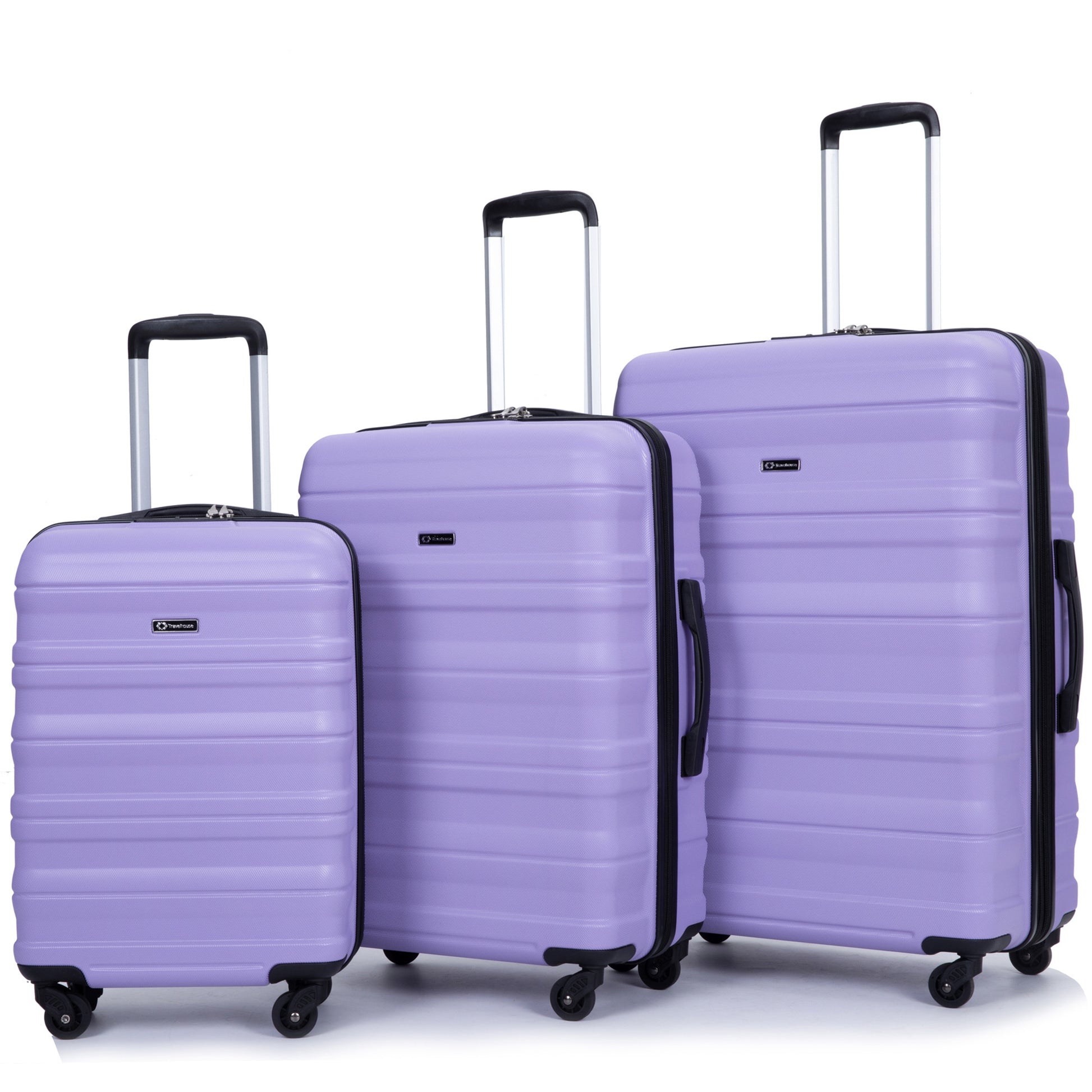 Expandable 3 Piece Luggage Sets Pc Lightweight & Durable Suitcase With Two Hooks, Spinner Wheels, Tsa Lock, 21 25 29 Purple Purple Pc