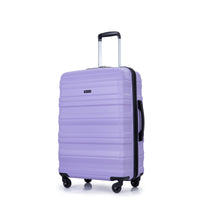 Expandable 3 Piece Luggage Sets Pc Lightweight & Durable Suitcase With Two Hooks, Spinner Wheels, Tsa Lock, 21 25 29 Purple Purple Pc