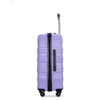 Expandable 3 Piece Luggage Sets Pc Lightweight & Durable Suitcase With Two Hooks, Spinner Wheels, Tsa Lock, 21 25 29 Purple Purple Pc