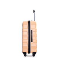 Expandable 3 Piece Luggage Sets Pc Lightweight & Durable Suitcase With Two Hooks, Spinner Wheels, Tsa Lock, 21 25 29 Peach Peach Pc