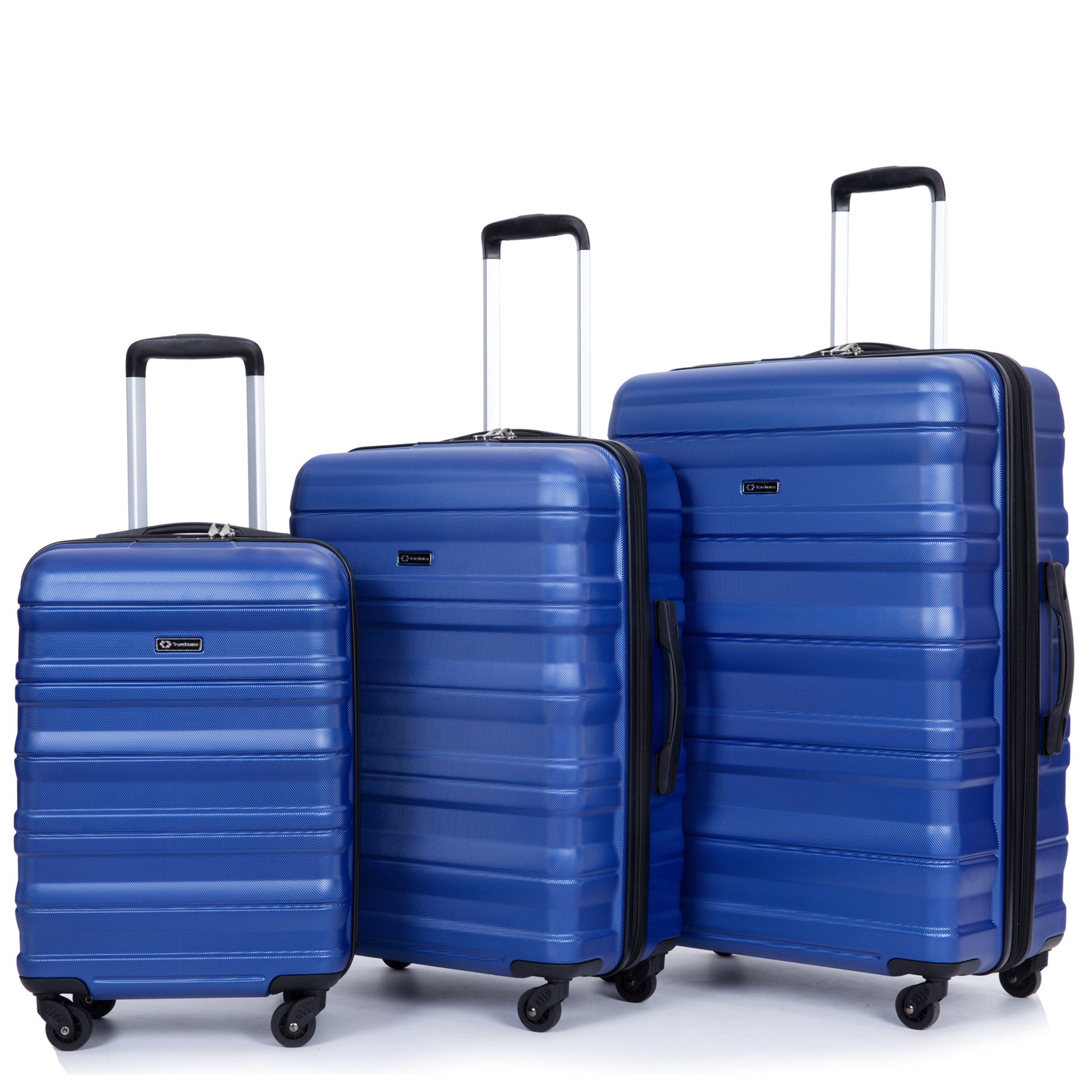 3 Piece Luggage Sets Pc Lightweight & Durable Expandable Suitcase With Two Hooks, Spinner Wheels, Tsa Lock, 21 25 29 Dark Blue Dark Blue Pc