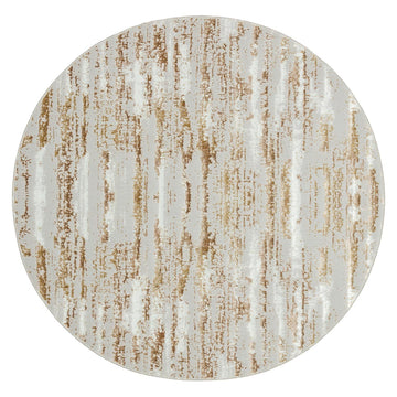 Milano Collection Shimmer Skin Woven Round Area Rug Multicolor Polyester